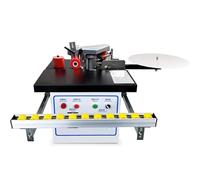 Portable Edge Banding Machine 1200W Desktop Automatic Edge Bander with Double Sided Gluing 120-220℃ Auto Feed Break Belt Upgrade 2-6m/min Woodworking Professional