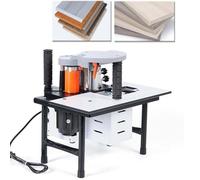Portable Edge Banding Machine for Woodworking, Double-Sided Adhesive Gluing System, 1200W Heating Power, Curve Straight Panel Edge Trimmer, Cabinet Furniture Decoration Edge Tool(White)