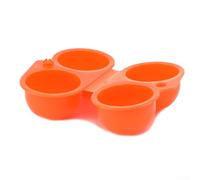 Portable Egg Case for Camping and Picnic, Shockproof Egg Carton with Secure Locking Handle, 2 Grids Plastic Storage Box for Outdoor Hiking Travel, Orange or(Orange)