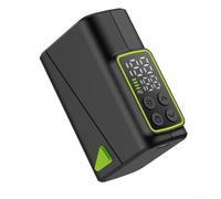 Portable electric air pump with maximum 150 PSI inflation pressure and LED digital display for pressure and battery status, suitable for cycling equipment