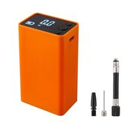 Portable Electric Ball Pump Digital LCD Display Air Compressor for Basketball Volleyball Nighttime Use (Orange)