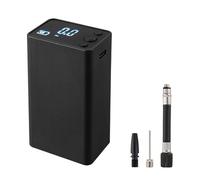 Portable Electric Ball Pump Digital LCD Display Air Compressor for Basketball Volleyball Nighttime Use (Black)