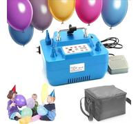 Portable Electric Balloon Inflator, Professional Double Hole Inflator, Timer & Pedal Control, Can Be Timed, Memory Function, Fast Inflatable, for Party, Wedding, Birthday