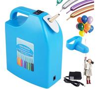 Portable Electric Balloon Inflator, Rechargable Long Balloon Air Pump with 100 Balloons, Twisting Modeling Balloon Machine for Parties, Weddings, Events blue
