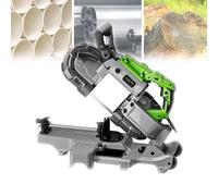 Portable Electric Band Saw - Cutting Diameter 12cm, Adjustable Angle, Light, Desktop Metal Cutting Machine for Home Use