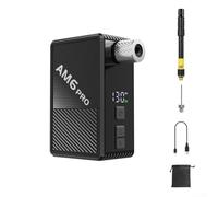 Portable Electric Bike Pump 130 PSI, 800mAh Rechargeable Tyre Inflator with LCD Display, Auto-Stop & LED Light for Bicycle, Motorcycle, Car