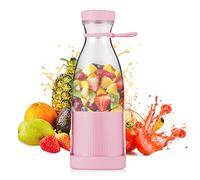 Portable Electric Blender Juicer Cup with 6 Blades for Smoothie Milkshake Juice Baby Food Built-in Rechargeable Battery Travel Sports Kitchen Office Outdoors
