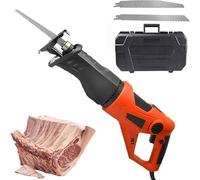 Portable Electric Bone Saw Cutter Machine with Stainless Steel Saw Blades, Multifunctional Meat and Bone Saw for Home Kitchen Butcher Shop, Adjustable Speed for Cutting Frozen Meat Poultry Hard Bones