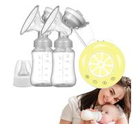 Portable Electric Breast Pump for Breastfeeding, Double Breastfeeding Pumps,Rechargeable Breast Pumps with 2 Milk Bottles | Multiple Modes, Low Noise, Lac Supplies