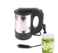 Portable Electric Car Ketle 500m - Stainles Steel, Travel Water Heater Cup with Auto Shut Off, Car Coffee Mug Pot for Making Tea, Coffee Instant Noodles Boiled Eggs | Compact Outdoor Road Trip