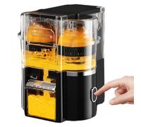 Portable Electric Citrus Juicer, 600ml USB Rechargeable, 20s Rapid Cold Press for Orange Lemon Lime, Wireless Handheld Fruit Extractor with Dual Blades
