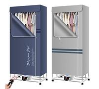 Portable Electric Clothes Dryer Airer,Apartment Clothes Dryer Machine,2300W Foldable Heater Laundry Drying Rack with Remote Control Adjustable Timer Low Noise for House Living Room The New