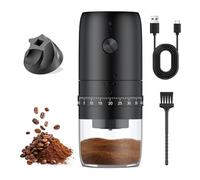Portable Electric Coffee Bean Grinder, Cordless Electric Coffee Grinder with 40 Gears Adjustable Settings, USB Rechargeable Conical Burr Coffee Grinder for Home, Office, Travel, Camping