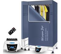 Portable Electric Dryer Heated Clothes Airer - Remote Control, 2/3-Tier Household Heated Dryer, Large Capacity Folding Laundry Drying Rack With Digital Timer - Automatic, Space-Saving Solution