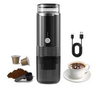 Portable Electric Espresso Coffee Machine One Button Operation with 4 Power Indicator Light Cordless Rechargeable Handheld Coffee Maker for Home Car Travel with Carry Bag (not heating)