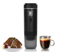 Portable Electric Espresso Machine, 20 Bar Mini Small Car Coffee Maker for Travel, Self-Heating Battery Powered Coffee Brewer Compatible with Ground Coffee & NS Capsules, Black