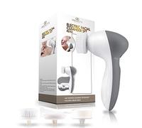 Portable Electric Facial Brush by Project E Beauty | 3 Exfoliating Brush Heads | 360° Rotation | Gentle & Deep Cleansing | Travel Cleansing Brush Set with Case | Battery Powered | for Men & Women