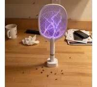 Portable Electric Fly Zapper with Safety Net - 5000V UV Light Insect Killer