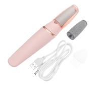 Portable Electric Foot File Callus Remover Pink Abs Set | Lightweight Dead Skin Remover, Feet Care Pedicure Tool for Personal Use and Travel