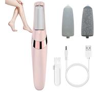 Portable Electric Foot File, Electric Callus Removers for Feet, Rechargeable Silk 3 pro Hard Skin Remover, Professional Pedicure Tool Waterproof with 2 Rollers for Cracked, Removes Dry Skin(Pink)