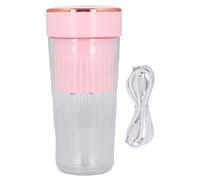 Portable Electric Fruit Mixer Multi Functional Cordless Mini 6 Blades Juicer Cup Blender (Pink)