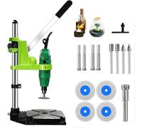 Portable Electric Glass Bottle Cutter, 150W, 5000-26700RPM Adjustable Speed, with Rotary Tools & 4 Saw Blades, for DIY Flowerpot, Ornament Cutting, Drilling, Sanding and Polishing
