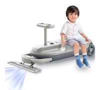 Portable Electric Go Kart for Kids with Comfortable Seat, Glowing Wheels, Storage, and 5-Speed Options, Ideal for Indoor and Outdoor Cleaning Fun