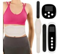 Portable Electric Heating Pad with Massage, Lower Back EMS Scle Sti Lator, 19 Intensity Levels, 3 Modes (104-122℉), Wireless Rechargeable, Universal Fit Waist Belt, Ideal Women