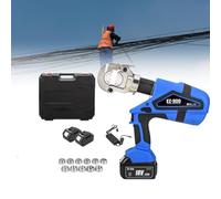 Portable Electric Hydraulic Pliers Rechargeable Crimping Tool for 16 300mm² Terminals 60kN Crimping Force Includes 10 Dies & 4Ah Battery for Copper & Aluminium Connections