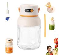 Portable Electric Juicer Cup with Zero Cord Hassle, Fresh Juicer Portable Blender with Digital Display, Leakproof USB-C Rechargeable Personal Blender for Home, Travel, Easy Clean (a,800ml)