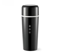 Portable Electric Kettle for Car 12V 24V, Travel Water Boiler, Food Grade Safe Material, Compact for Road Trip Camping Office (Ceramic With Stirrer)