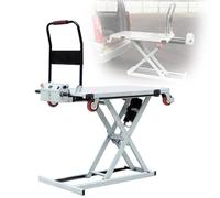 Portable Electric Lift Table, Hydraulic Trolley with 4 Wheels, 300kg Load Capacity, 98cm Lifting Height, Power Display for Warehouse and Logistics