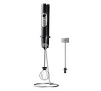 Portable Electric Milk Frother with 2 Heads, Holder Whisk with USB Rechargeable Milk Frother Hand Whisk, Coffee Maker, Mixer for Latte, Cappuccino