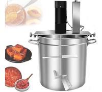 Portable Electric Mortar & Pot Stirrer Mixer, Commercial Automatic Food Mixer, 4-Blade Scraper, Adjustable Speed for Soup, Sauce, Jam & Food Processing