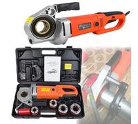 Portable Electric Pipe Threader, Hand-Held Tapping Machine with 6 Dies (1/2-2"), 2000W Heavy-Duty Power Drive, Pipe Cutter for Industrial Use
