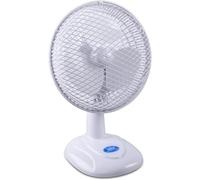 Portable Electric Powerful Oscillating Cooling Desk Fan with 2 Airflow Speed Settings, Adjustable Tilt and Quiet Operation For Use in Homes and Offices White 6" Inch