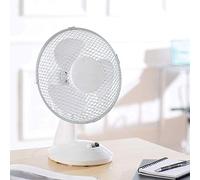 Portable Electric Powerful Oscillating Cooling Desk Fan with 2 Airflow Speed Settings, Adjustable Tilt and Quiet Operation For Use in Homes and Offices White 9 Inch