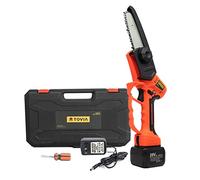 Portable Electric Pruner 25V Cordless 40mm Pruning Shear with Reach Extension Pole 5Inch Chain Saw Bonsai Branch Cutter(Saw)