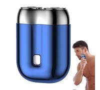Portable Electric Shaver - 2024 Double-Head Beard Shaving Buzzer,Pocket Size Rotary Electrical Shaver, Waterproof Face Storm Shaver Rechargeable for Wet & Dry Use