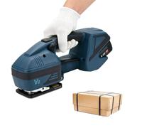 Portable Electric Strapping Tool for 9-16mm PP PET Straps, 3200N Pull Force, Digital Display, Includes 2 x 4000mAh Batteries, Automatic Banding Tool for Packaging