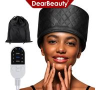 Portable Electric Thermal Hat 10-Level Heat Electric Hair Cap 3Timer Settings Electric Hair Steaming Cap for Salon Hair Care SPA US Plug-110V