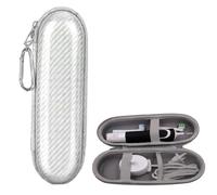 Portable Electric Toothbrush Storage Box, Waterproof EVA Hard Shell Storage Case, Protective Cover Storage Bag(Bright Silver)