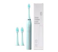 Portable Electric Toothbrush with 3 High-density Brush Heads, Last 180 Days AA Battery Powered Toothbrushes Electric Toothbrush for Adults