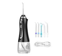 Portable Electric Water Flosser, 300ml Cordless Portable Oral Irrigator, USB Charging, 5 Nozzles, 5 Pulse Modes, IPX7 Waterproof, One Click to Renew Oral Health