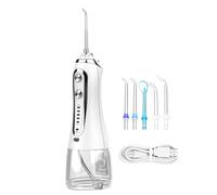 Portable Electric Water Flosser, 300ml Cordless Portable Oral Irrigator, USB Charging, 5 Nozzles, 5 Pulse Modes, IPX7 Waterproof, One Click to Renew Oral Health