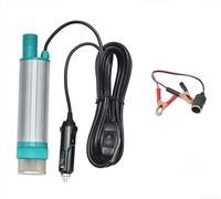 Portable Electric Water Pump Diesel Transfer Pump 12V/24V Submersible Pump 38Mm Stainless Steel Outdoor Fish Tank Barrel/Filling 30L/Min 100W 8M Maximum Head With Cable Adapter(12V)