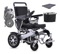 Portable Electric Wheelchairs for Adults, Lightweight Electric Wheelchair Support 150 kg, Electric Motorised Folding Wheelchair for Seniors, 30+ km Long Range (20 Ah Battery)