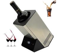 Portable Electric Wine Chiller for Single Bottle, Cools Red & White Wine to Perfect Temp, 24h Cold, for Home, Car, Parties, RV