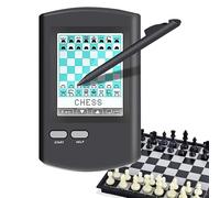 Portable Electronic Chess Set, 8-in-1 Smart Board with LED Display AI Opponent, Chess Strategy Beginners Improving Learning Board Game