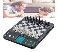 Portable Electronic Chess Set, AI Interaction, LCD Display, Voice Guidance, Automatic Save, 100 Endgame Exercises for Chess Enthusiasts